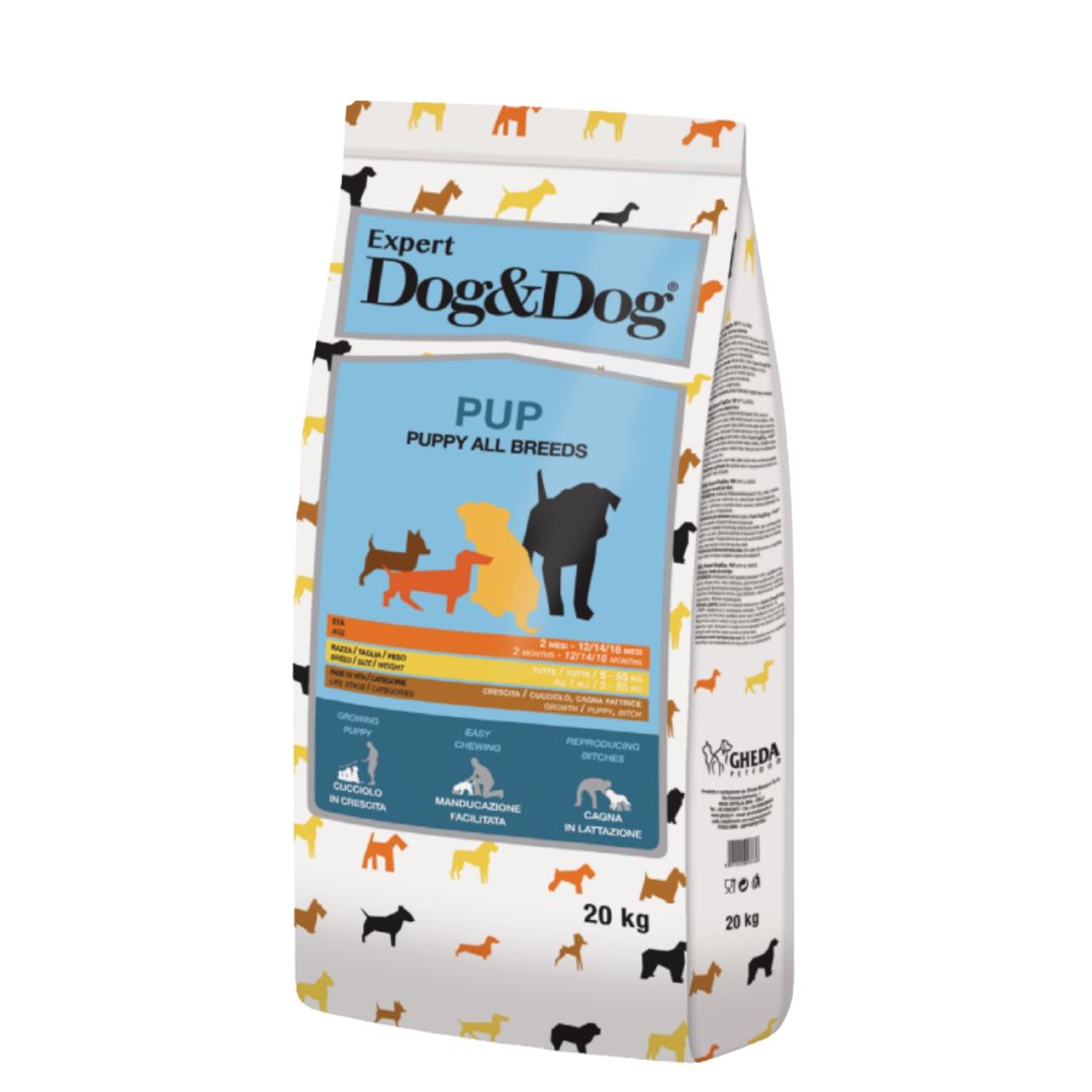Dog food for puppies with poultry